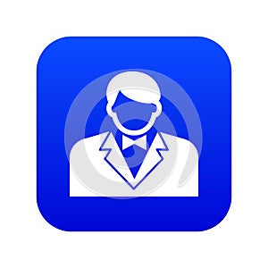 Croupier icon blue vector