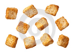 Croutons isolated photo