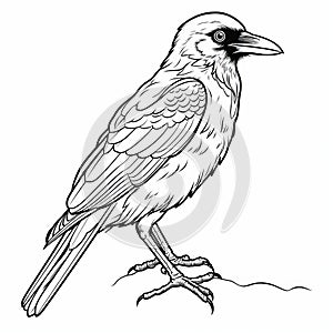 Crow Coloring Pages: Realistic And Minimalist Illustrations For Kids