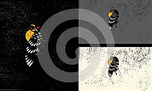 Crow vector illustration mascot template flat design