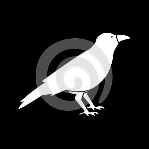 Crow it is white icon .