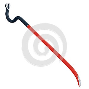 crowbar illustration isolated on white background