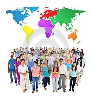 Crowd Community Diversity People Global Communication Concept