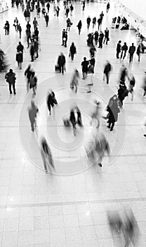 Crowd of commuters