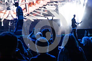 crowd at concert - summer music festival