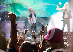 crowd at concert - summer music festival