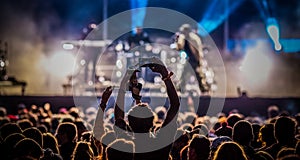 crowd at concert - summer music festival