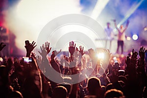 crowd at concert - summer music festival