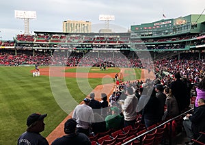 Standing for National Anthem at Fenway Park