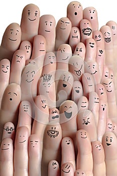 Crowd of fingers photo