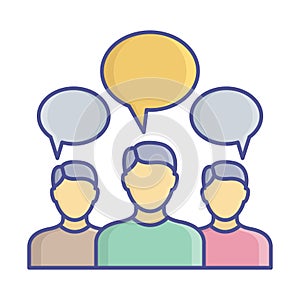 Crowd Isolated Vector icon that can be easily modified or edited