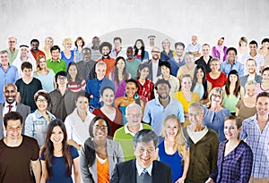 Crowd Large Group of People Multiethnic Diversity Concept photo