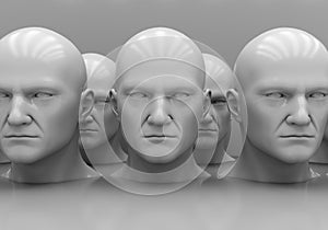 Crowd. Man's head close-up