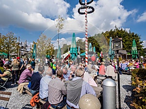 Crowd of people during Alp national holiday