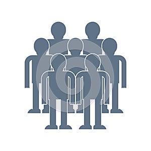 Crowd of people icon. throng isolated. Society Vector