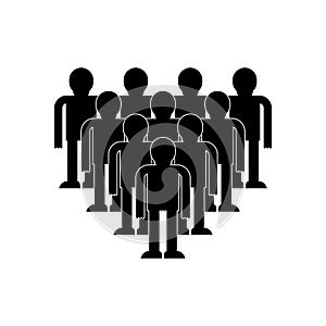 Crowd of people icon. throng isolated. Society Vector illustration