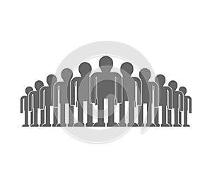 Crowd of people icon. throng isolated. Society Vector illustration