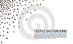 A crowd of people on a white background, Business cover.