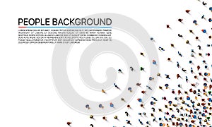 A crowd of people on a white background, Business cover.