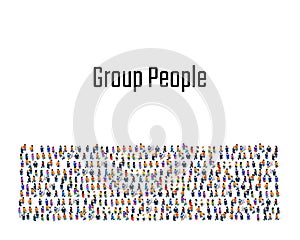 A crowd of people on a white background, Business cover.