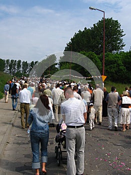 Crowd in procession