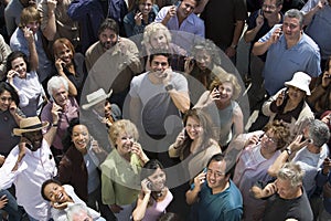 Crowd Using Cell Phones