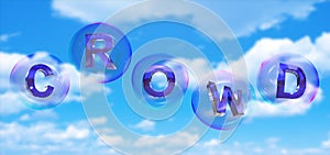 The crowd word in bubble