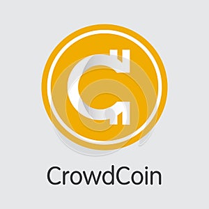 Crowdcoin Crypto Currency Coin. Vector Element of CRC. photo