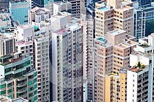 Crowded apartment building