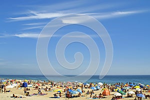 Crowded Atlantic beach