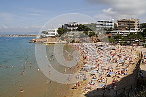 Crowded beach