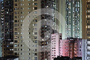 Crowded buildings in Hong Kong