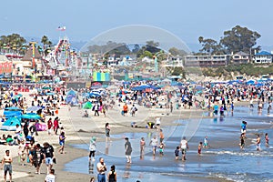Crowded California Beach