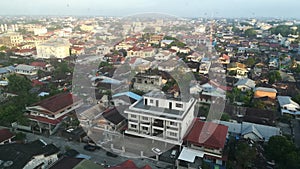 Crowded city seen from above