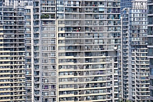 Crowded High rise apartments