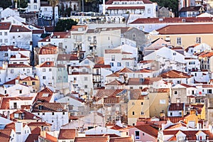 Crowded Homes on Lisbon Hillside
