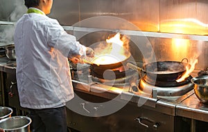 Crowded kitchen,