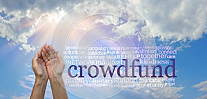 Crowdfunding Campaign concept word cloud banner photo