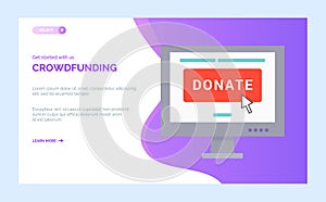 Crowdfunding Charity Project with Computer Screen