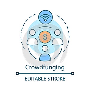 Crowdfunding concept icon