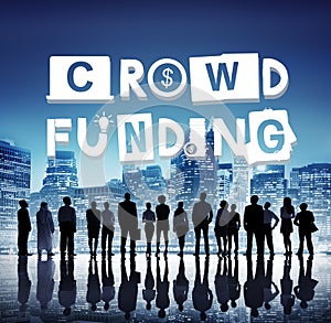 Crowdfunding Fundraising Contribution Investment Concept photo