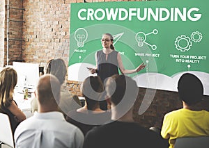 Crowdfunding Project Plan Strategy Business Graphic Concept photo