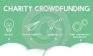 Crowdfunding Startup Business Crowdsourcing Cooperation Graphic