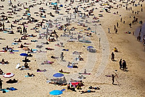 Crowds on Bondi Beach