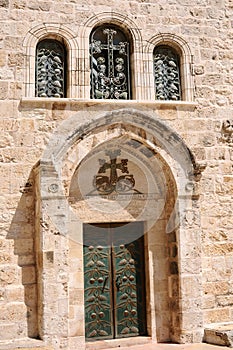 Crowds at the Church of the Holy Sepulchre in Jerusalem, Israel. The site is where Jesus was crucified, and said to contain the pl