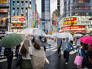 Crowds at Crossing in Japan