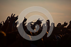 Crowds Enjoying Themselves At Outdoor Music Festival