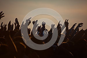 Crowds Enjoying Themselves At Outdoor Music Festival