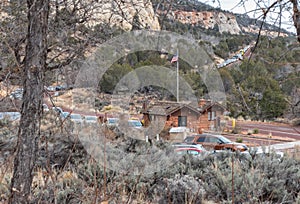 Crowds lined up to enter Zion National Park