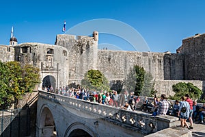 Crowds visiting Dubrovnik Old Town